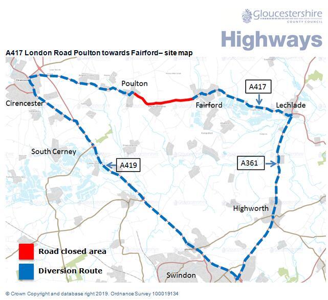 A417 Road Closure Fairford to Poulton Cllr Andrew Doherty